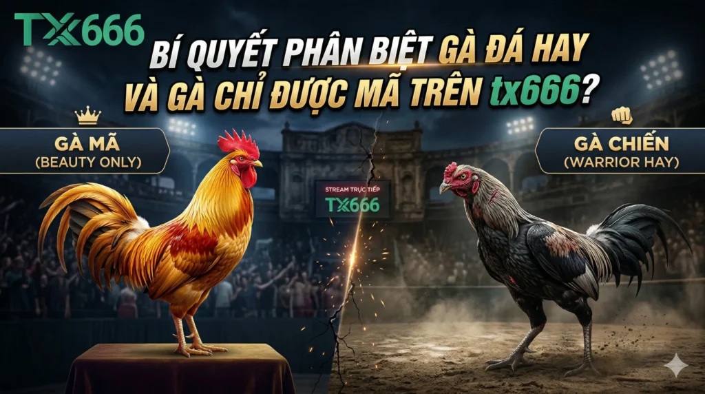 Bí Quyết Phân Biệt Gà Đá Hay Và Gà Chỉ Được Mã Trên tx666