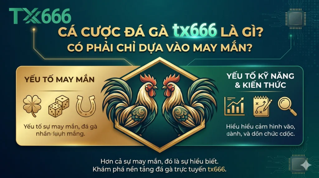 Cá Cược Đá Gà tx666 Là Gì? Có Phải Chỉ Dựa Vào May Mắn?