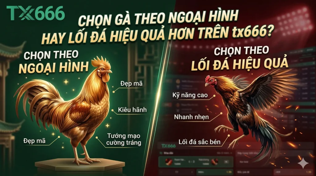 Chọn Gà Theo Ngoại Hình Hay Lối Đá Hiệu Quả Hơn Trên tx666?