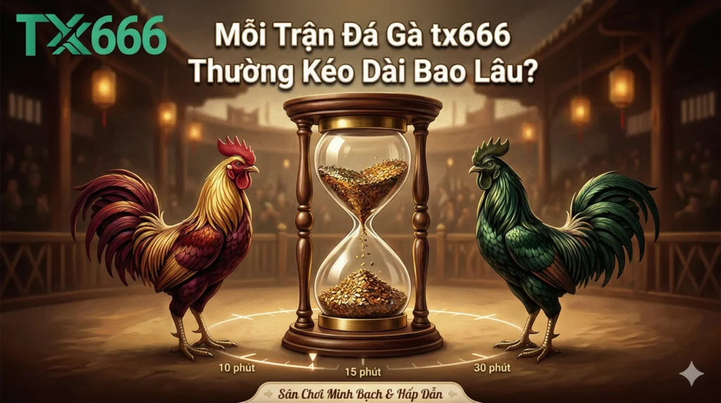 Mỗi Trận Đá Gà tx666 Thường Kéo Dài Bao Lâu?